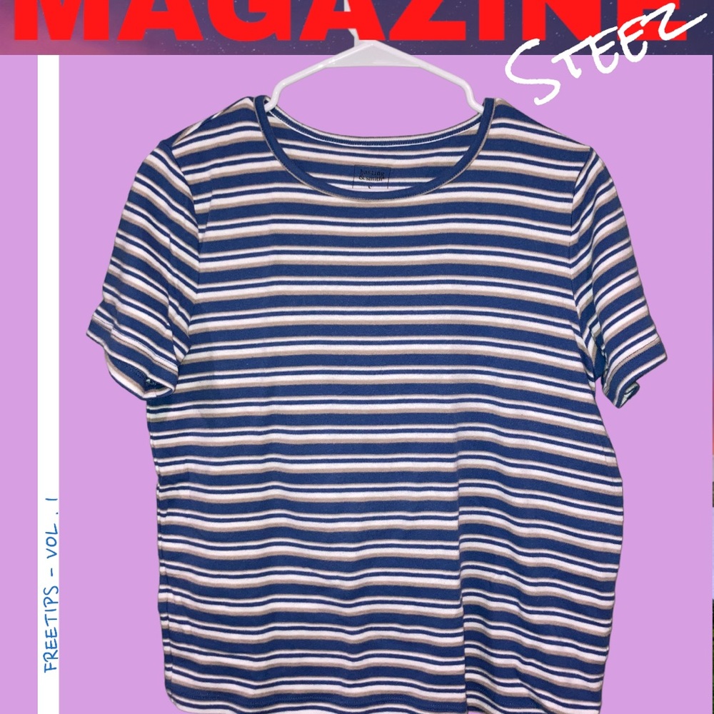 Cute Retro Striped Shirt Size Small